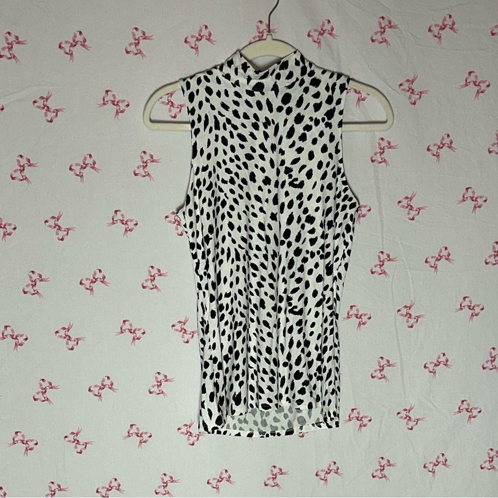 Express Black and White Sleeveless Tank Top